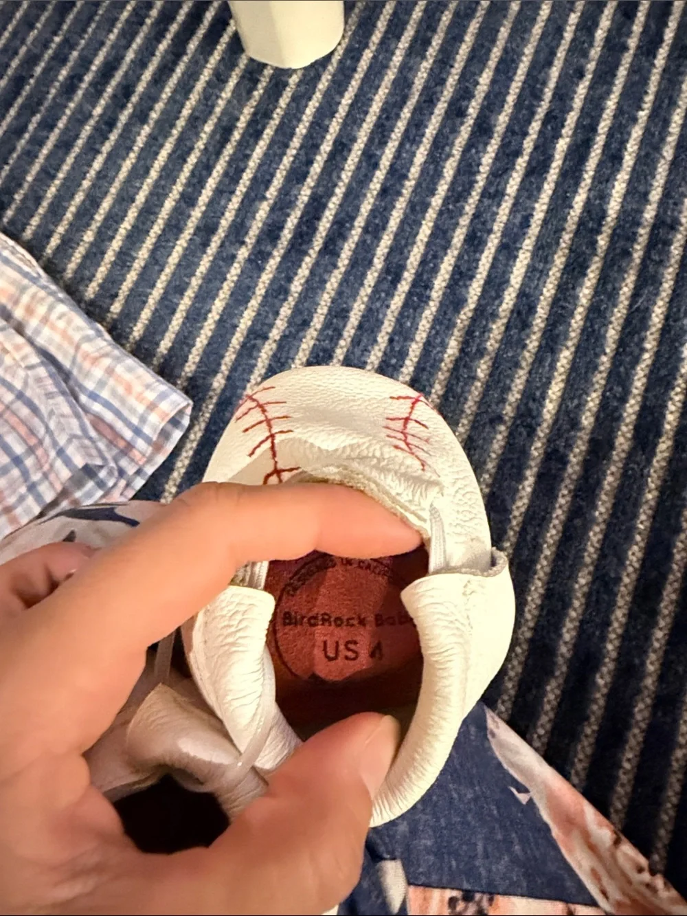 Kids Baseball Moccasin Booties - babies size 4